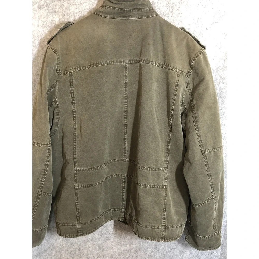 Vintage Levi's Jacket Large Green Cotton Sherpa Lined Utility Cargo Military